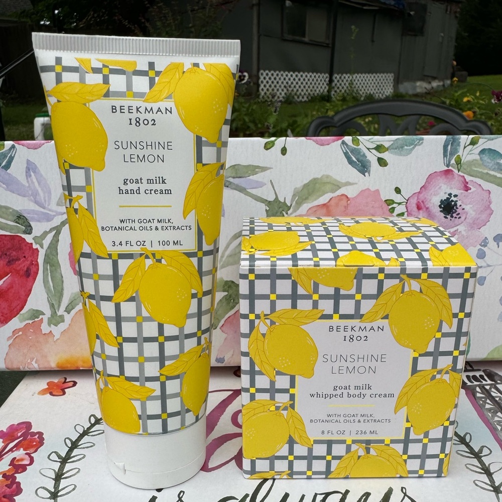 Beekman 1802 - BUNDLE/ 2 items! Sunshine Lemon Whipped Body Cream & Hand Cream.